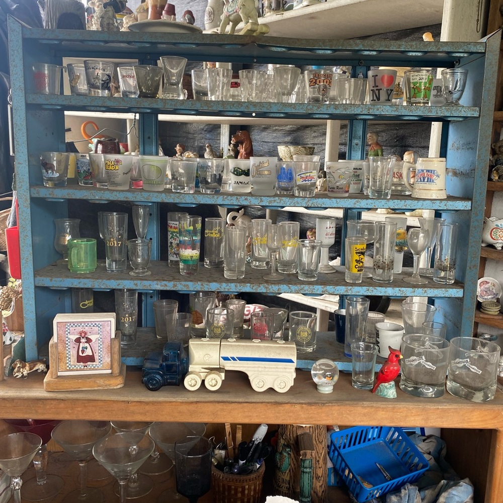 Assorted Shot Glass Collection Display